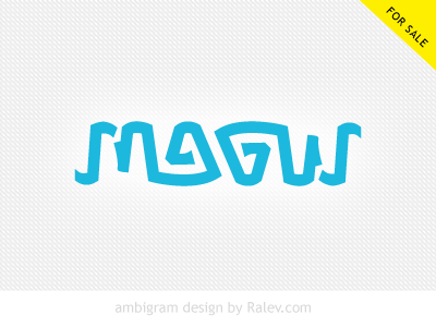 Ambigram Magus ambigram bulgaria logo logotype magus ralev sale