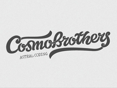 Cosmobrothers. Astral coding draw letters lettering