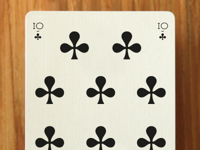 10 of Clubs illustration playing cards