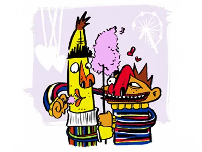 Ernie & Bert ademci bert cartoon character ernie illustration sedat sesame street