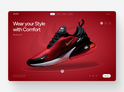 Nike Website Hero Section nike branding