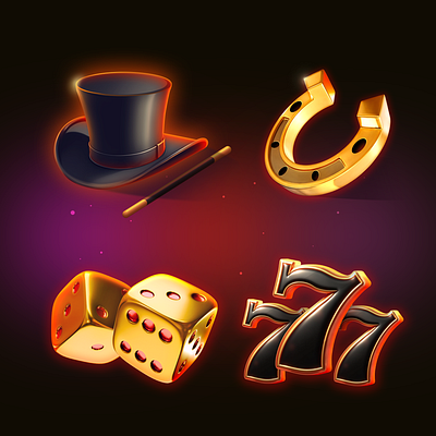 Icons 2d blender cap casino dice render slot ui uiartist uicasino