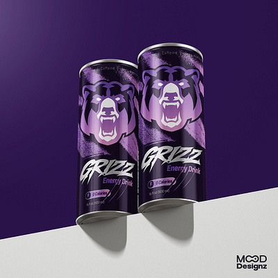 Grizz Energy Drink label design beverage drink drink label energy drink label design packaging design