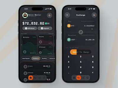 VaultX – Crypto Wallet app app design inspiration blockchain technology blockchain ui branding crypto app design crypto experience crypto innovation crypto visuals crypto wallet cryptocurrency design design digital currency graphic design minimal mobile app design ui ui design ux ux design
