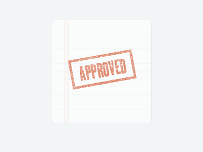 Approved grunge icon stamp white