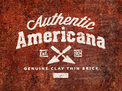 Americana Bricks authentic brick bruner classic clay logo mike productdesign