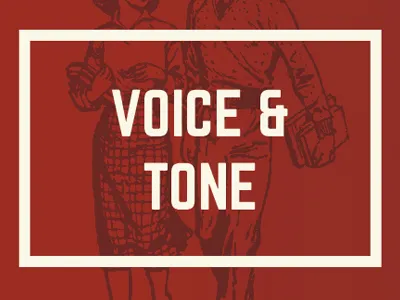 Voice & Tone branding copy print typography