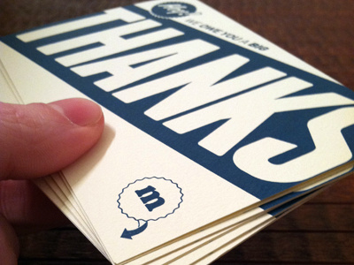 Example of 'Thank You' Cards