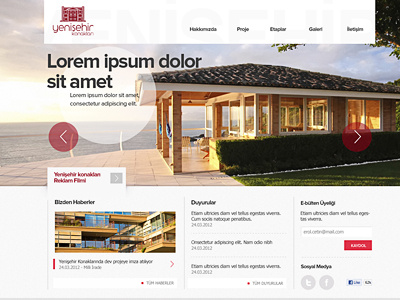 Yenisehir arig banner navigation rotator sertan web design white