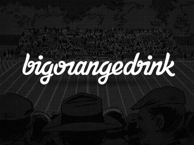 Big Orange Drink black and white design logo script text type typography