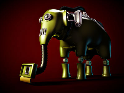 Elephant v2 3d c4d elephant render urban