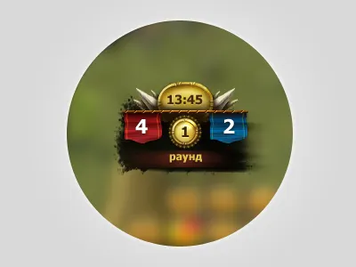 Score for online game blue dark fight game match mezzzo one online red round score start time
