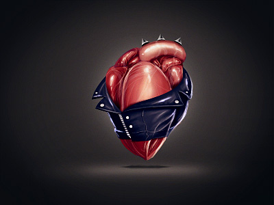 Metal Heart icon illustration