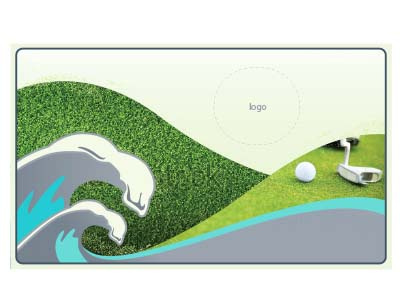 Trade Show "look" for a Golf event golf graphic design grass illustration signage trade show waves