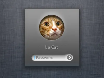 Login apple cat cute login mac mimimi password ui