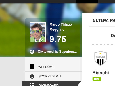 new site profile soccer social network sport ui ux visual design web design