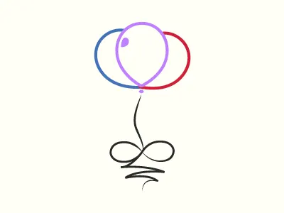 Birthday ornament balloon vector balloons birthday ornament typographic ornament