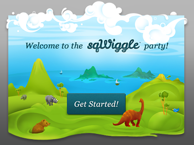 Sqwiggle Popup animals icon illustration logotype overlay photoshop pop up sqwiggle