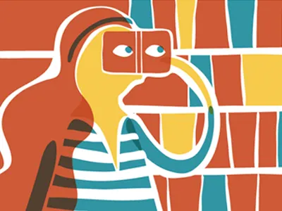 Banned Books Week color illustration poster printmaking vector