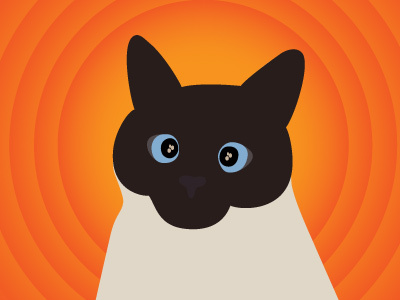 Agata the Siamese cartoon cat illustration siamese