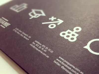 Branding Proquame 2 brand branding folder icon identity logo mark pictogram stationary