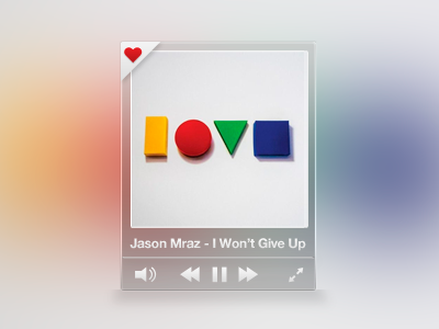 Music Player glass minimal music player player ui