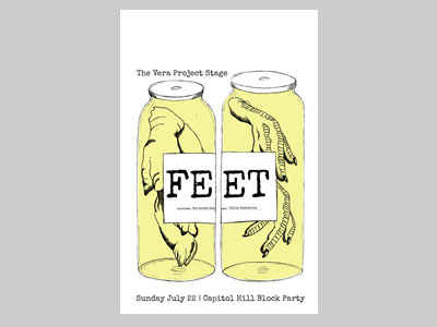 FEET gig poster screen print