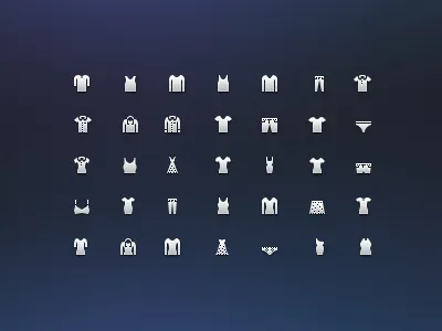 Costume Icons 16px 32px cloth costume glyph icons shopping