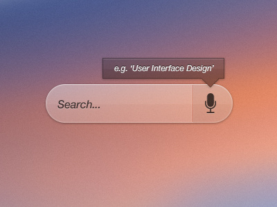 Voice Search glassy search text ui user interface web