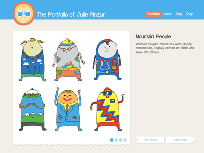 Portfolio site illustration web design