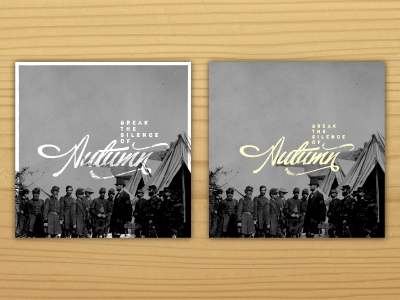 Break The Silence Of Autumn (DesignersMX) buffet script civil war cover designersmx haymaker losttype music type vintage