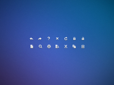 Monochrome icons - 12x12 12px 16px back clean close copy cut delete icon icons lock magnify monochrome next notepad paste pixel preview print printer px refresh remove scissors small tiny ui user interface white