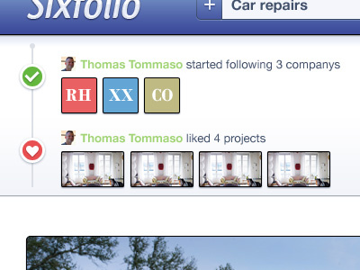 Activity activity follow interface likes scroll ui