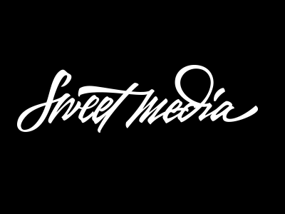 Sweet media calligraphy custom elegant hand writing lettering logo script scripty typography