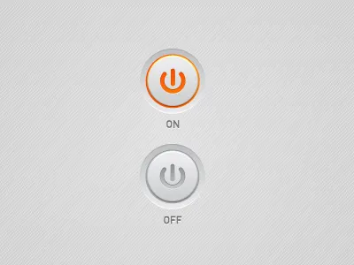 Power Button button buttons icon icons orange switch ui ux