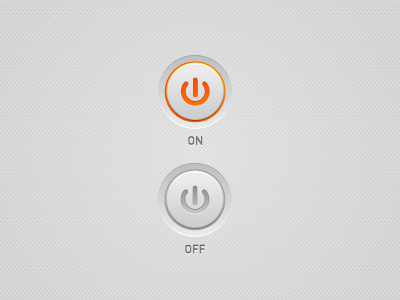 Power Button button buttons icon icons orange switch ui ux