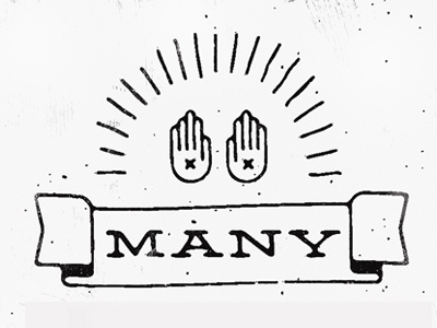 Many Hands Make Tight Work hands lettering print typography