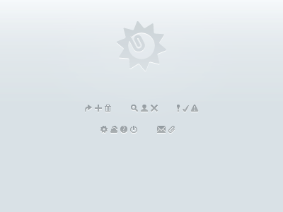 UI Icons alert arrow attachment check cloud copy delete email error icons info logoff plus search settings tiny trash ui user