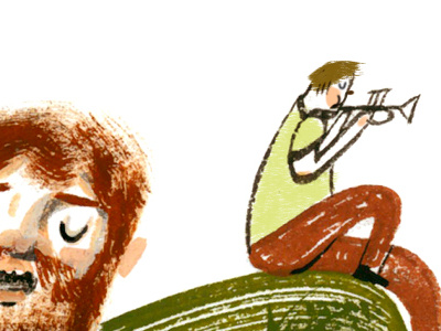 bon iver bon iver gouache illustration new yorker painting