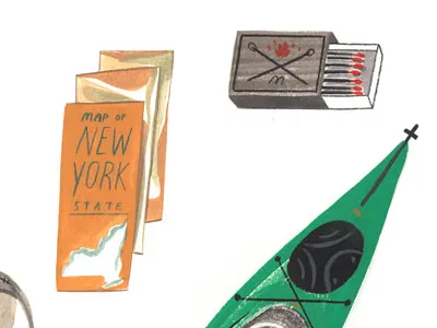 wander gouache illustration objects painting