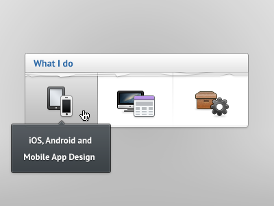 What I do.... android box desktop icon icons ios ipad iphone job portfolio webapp website work