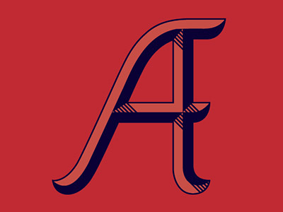 Lettering A a lettering pointy shadows typography