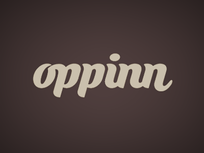 oppin lettering logo thypography type design