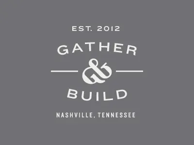 Gather & Build ampersand interior design logo