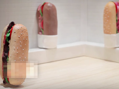 Momma Goldberg's TV Spot blur censored commercial sandwich tv