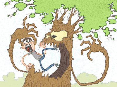 HungryTree cartoon character design comic daily doodle digital illustration environment illustration