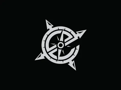 E. compass dark e exploration explorer letter logo needle outdoor point ruller s scuba steva vintage watch water world