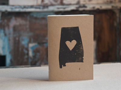 State Notebooks alabama handmade heart notebook paper printing
