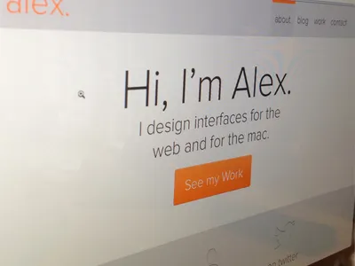 Portfolio Design clean design orange portfolio