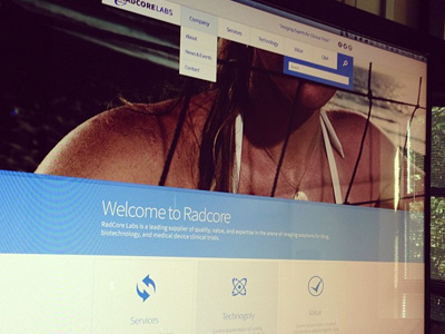Changes Radcore design header nav navigation search web web design